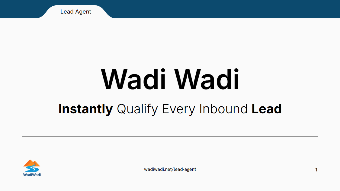 Wadi Wadi AI Pitch Deck